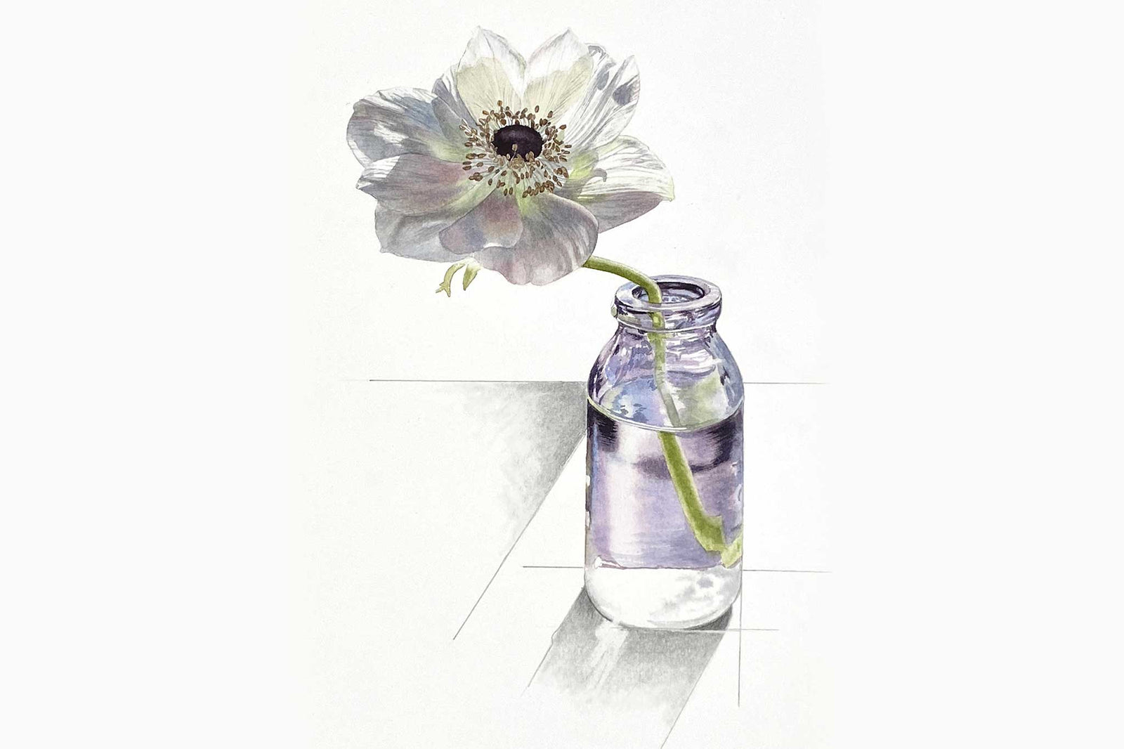 Billy Showell Anemone & Jar - Preview Watercolour Tutorial
